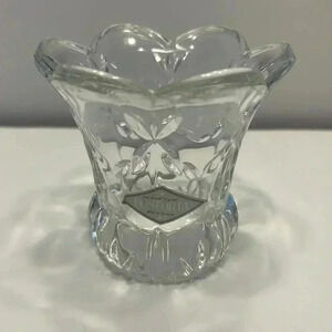 Fostoria 24% lead crystal bud vase / toothpick holder made in‎ Germany